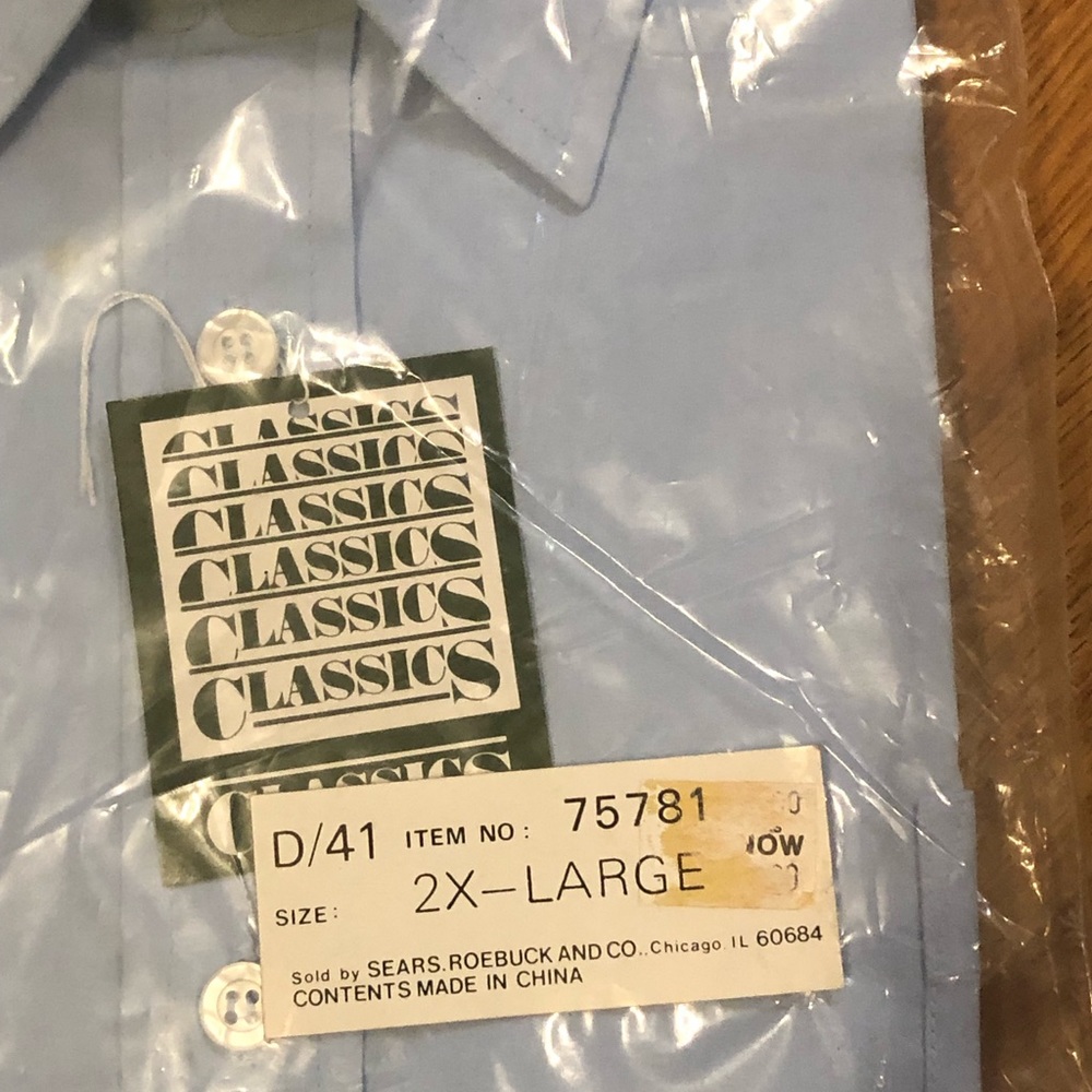Arrow Classics Men’s Size 2x Blue Shirt Sleeve Shirt. New